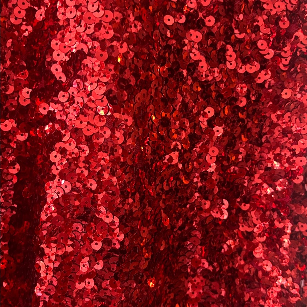 Red Sequin Strappy Dress - Picture 3 of 6